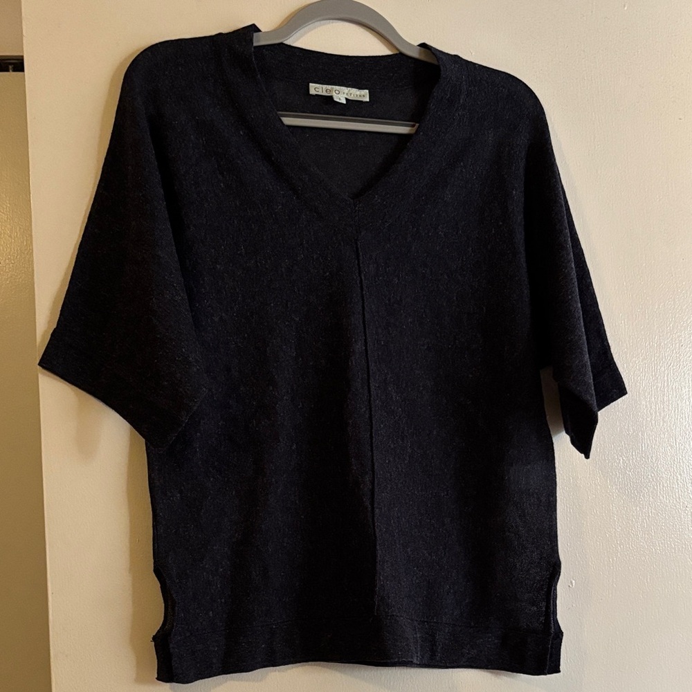 Cleo petite Dark Gray Knit Sweater